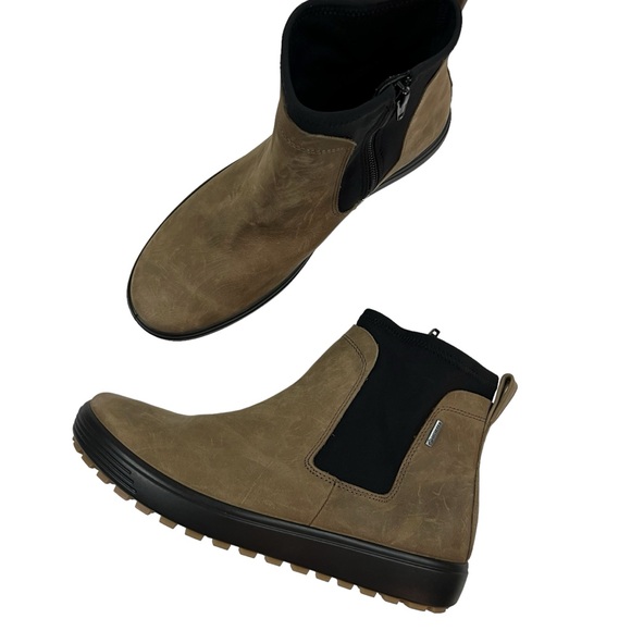 Ecco 10-10.5 Women’s Soft 7 Tred GTX Chelsea Boot Brown/ Black - Picture 9 of 13